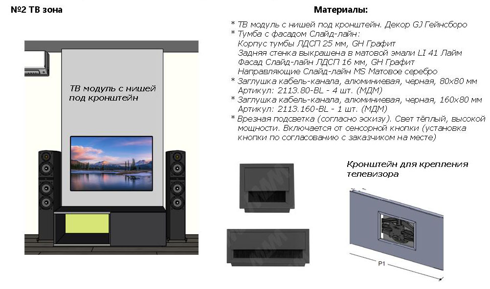 Заглушка кабель канала алюминиевая черная 160х80 мм